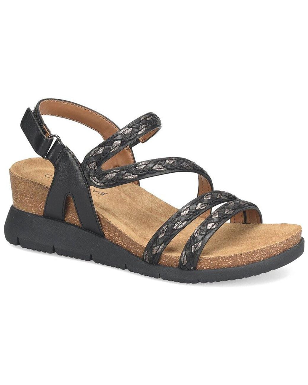 Comfortiva Metallic Silvia Leather Sandal