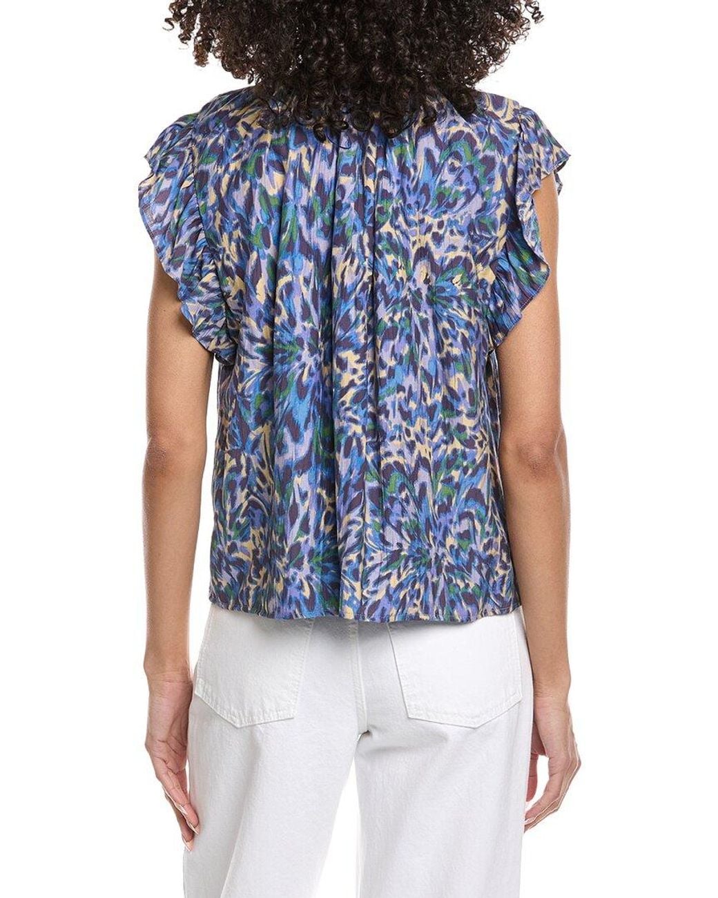 Nicole Miller Blue Blouse