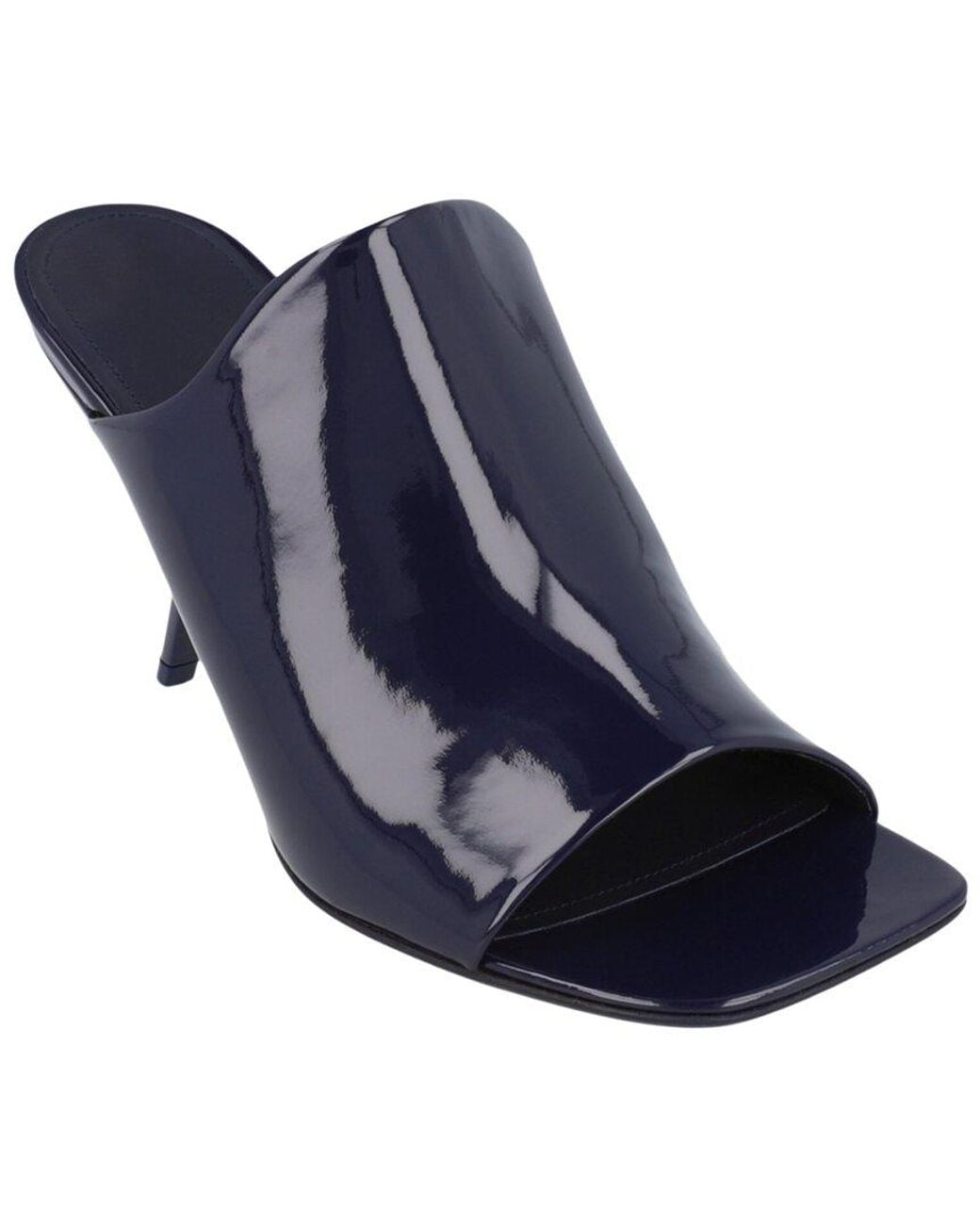 Ferragamo Blue Era Patent Leather Wide Width Mule