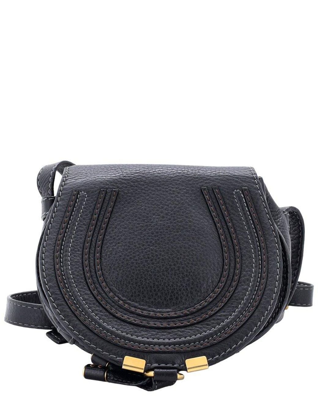 Chloé Black Leather Marcie Crossbody Mini (Authentic Pre-Loved)