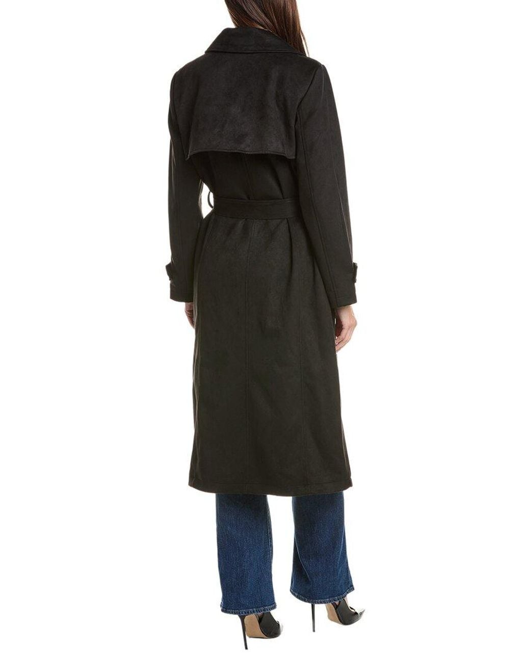 NVLT Black Maxi Length Trench Coat