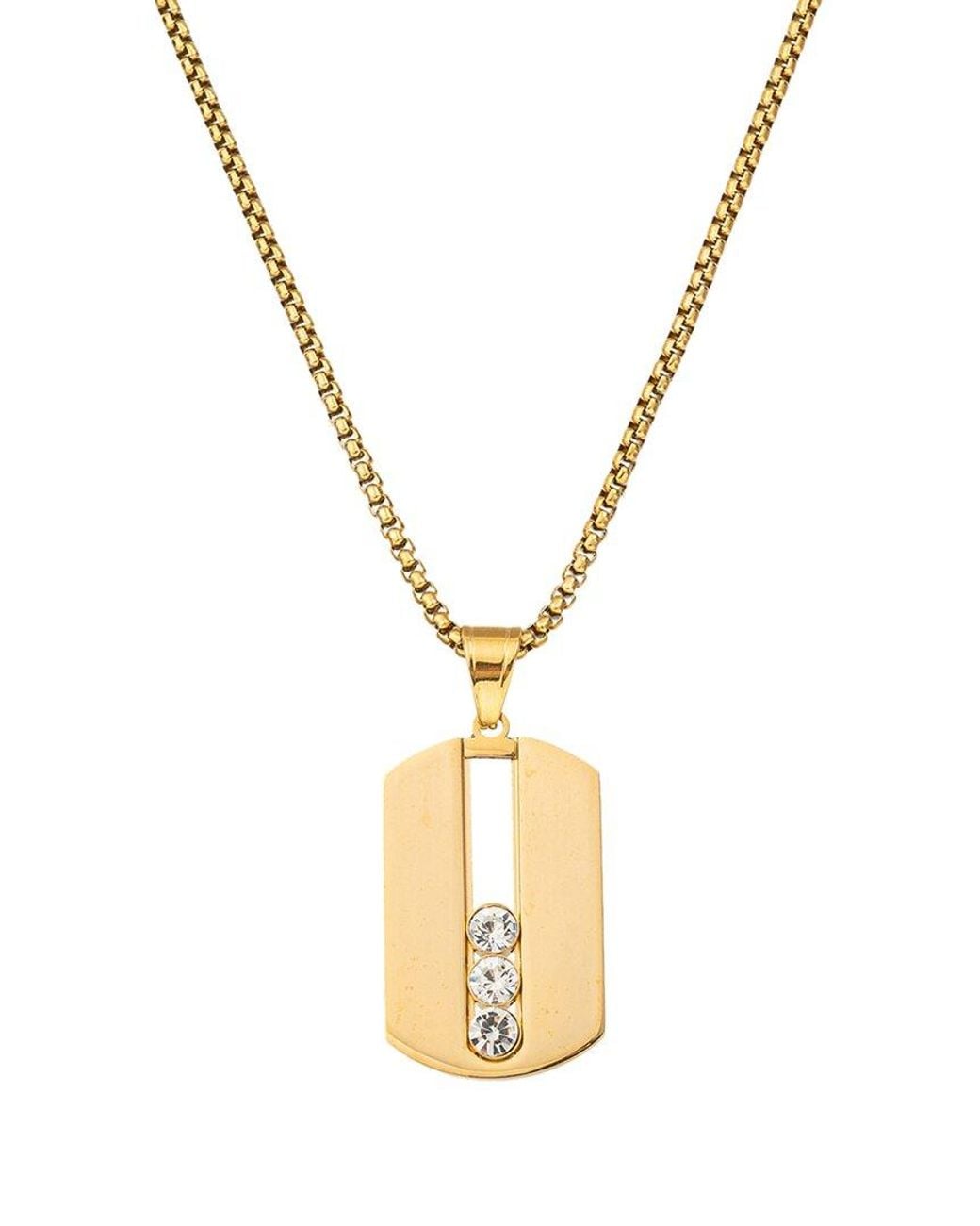 Eye Candy LA Metallic The Bold Collection Titanium Cz Kai Necklace