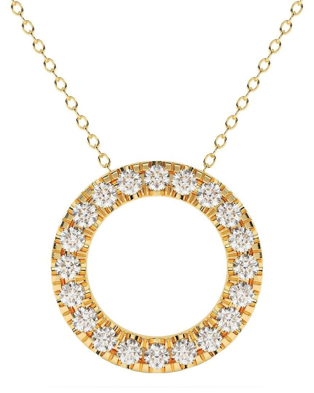Diamond Select Cuts Metallic 14K 2.00 Ct. Tw. Diamond Pendant Necklace