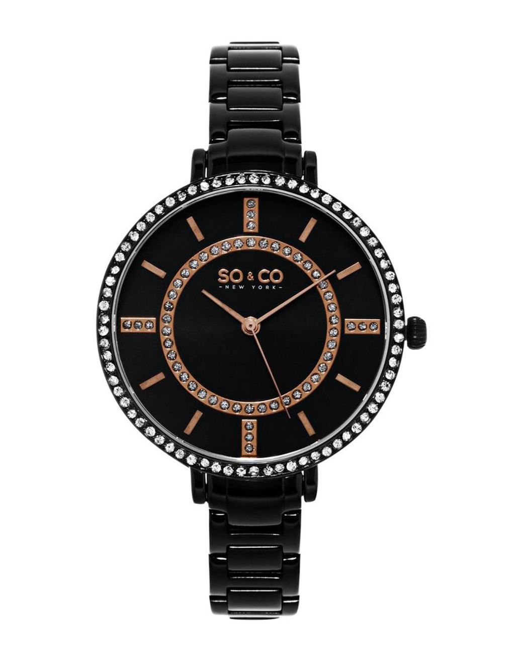 SO & CO Black Soho Watch