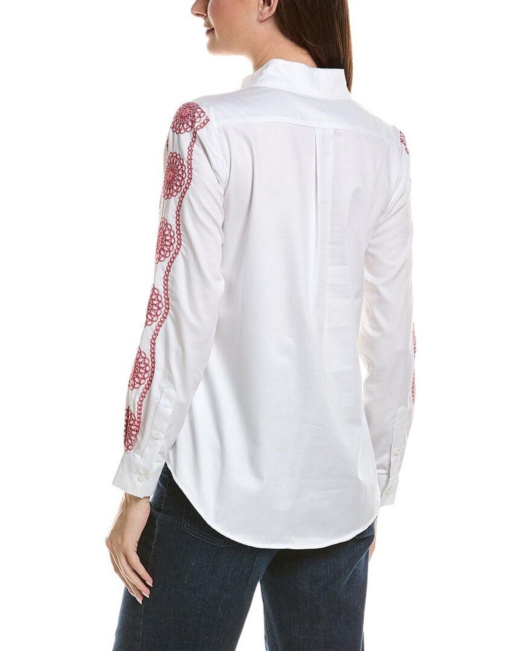 tyler boe White Melissa Embroidered Top