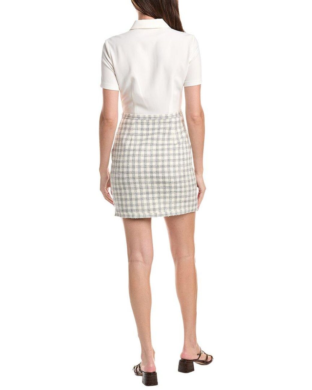 Theory White Tweed Dress