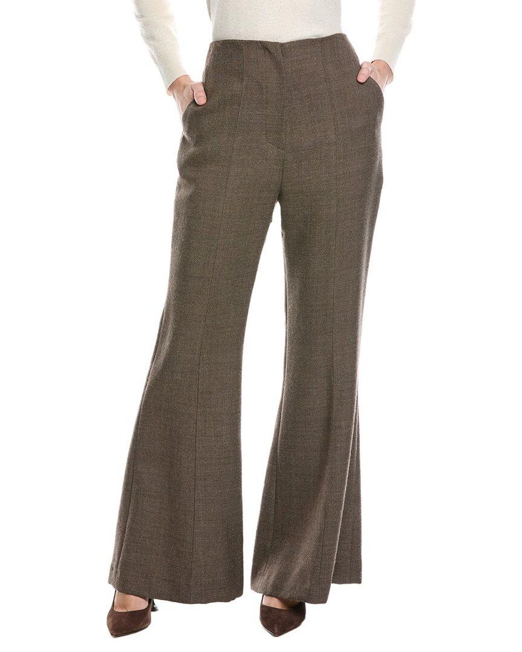Nanushka Brown Carillo Slim Leg Wool Tailored Trouser