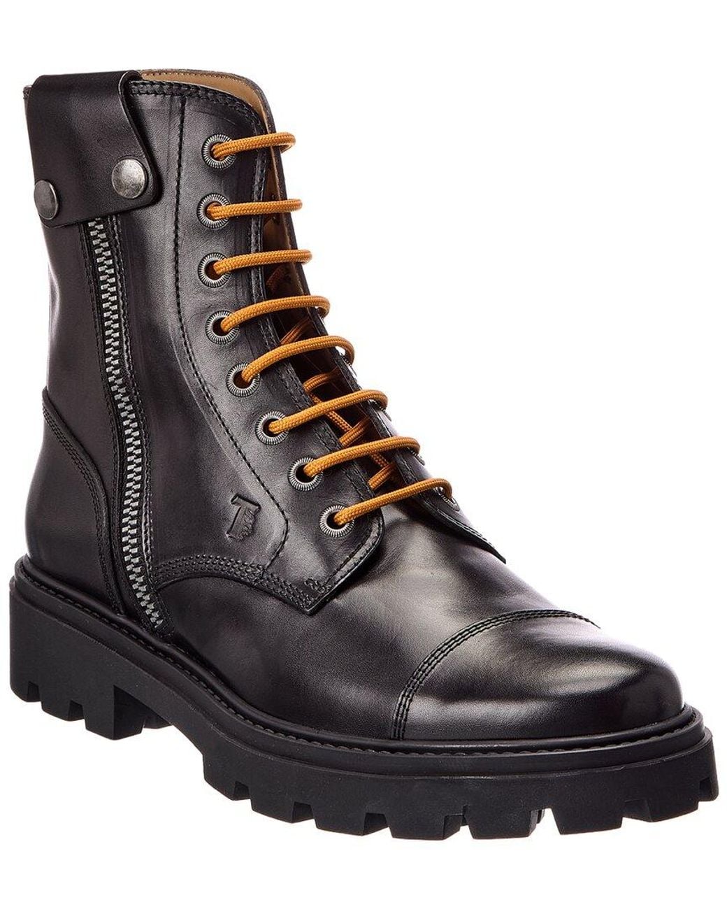 Tod's Black Leather Boot for men