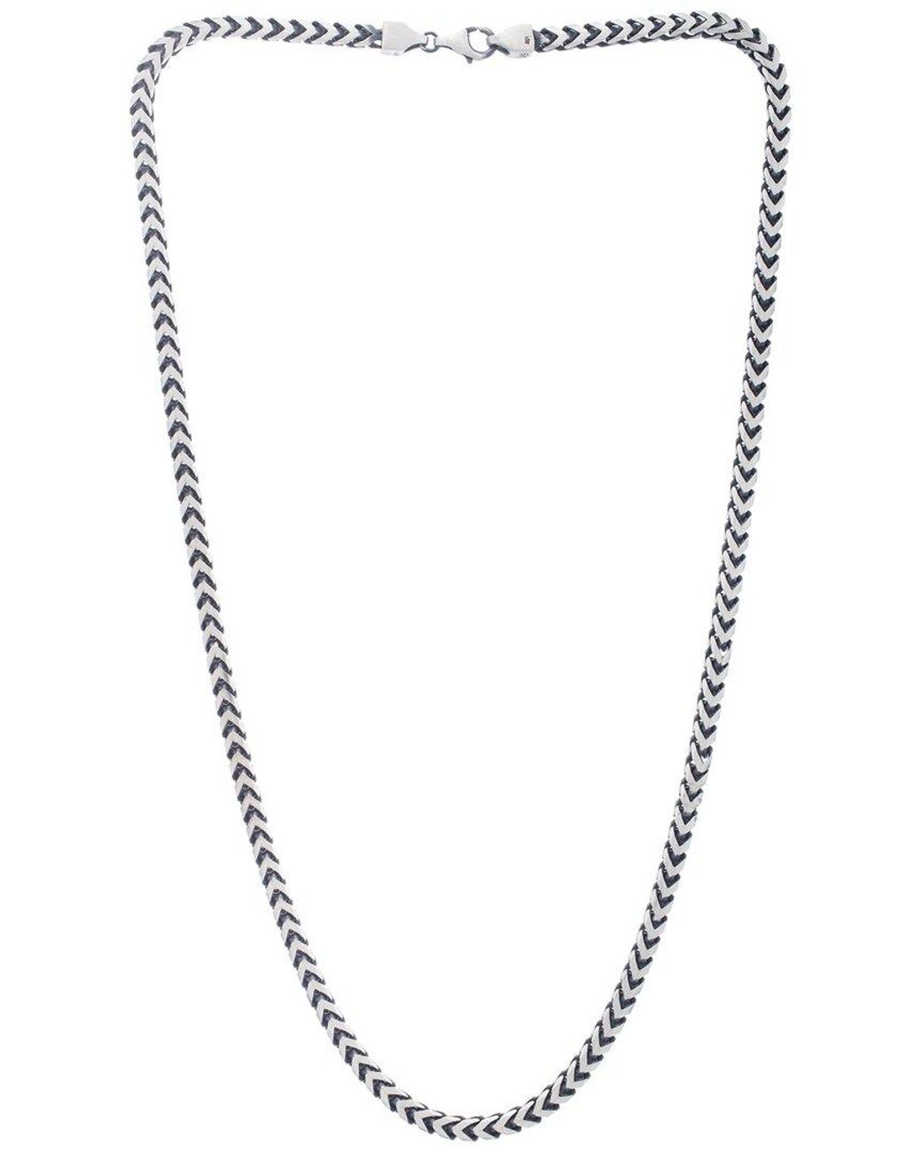 Italian Silver Metallic Chain Necklace for men