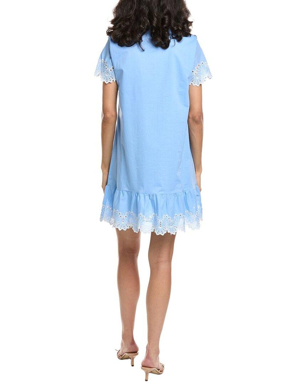 Sail To Sable Blue Mini Shirtdress