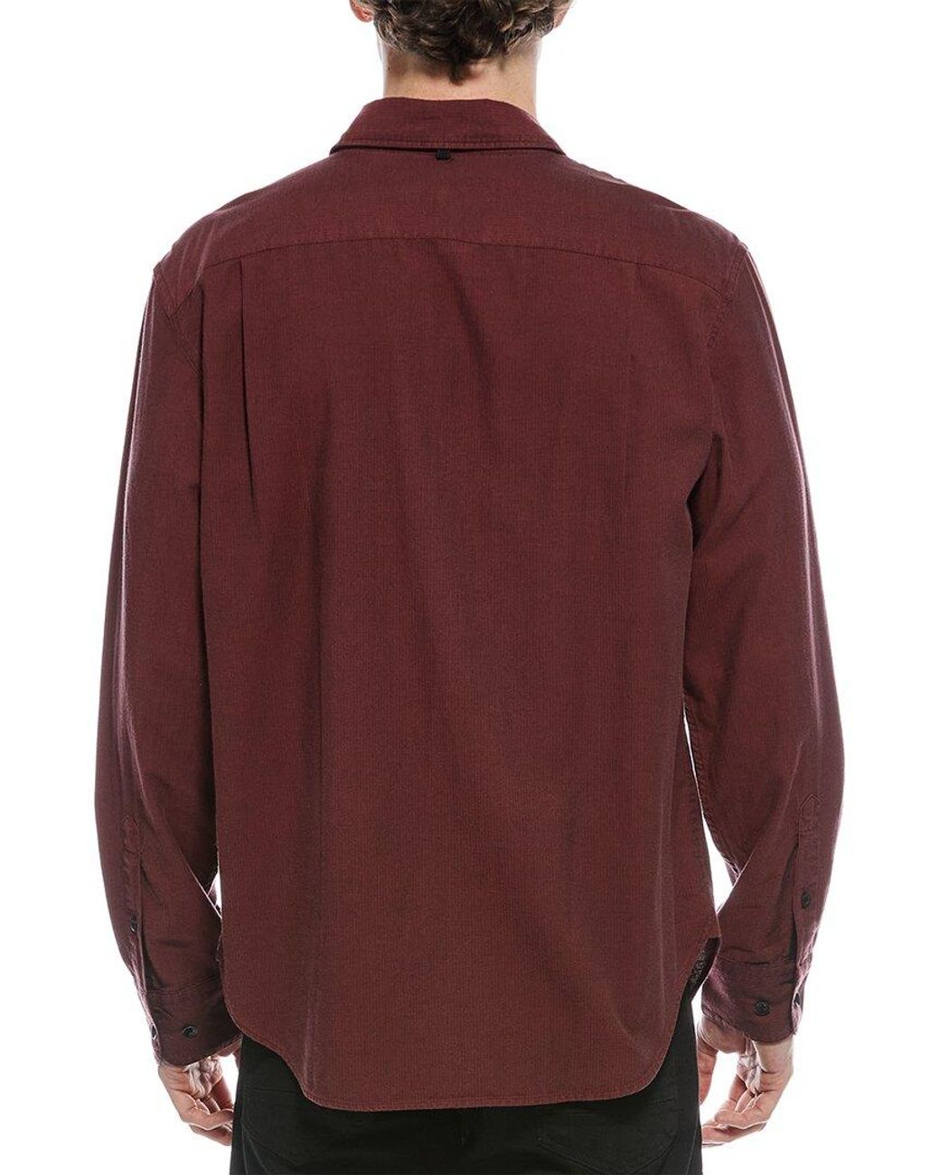 Rag & Bone Red Finch Zig Zag Dobby Shirt for men