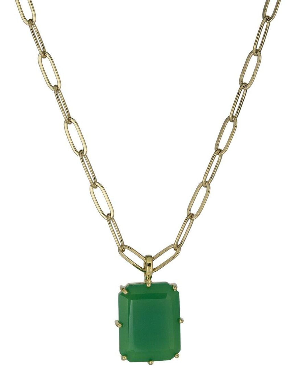 Rachel Reinhardt Jewelry Metallic 14K Plated Onyx Necklace
