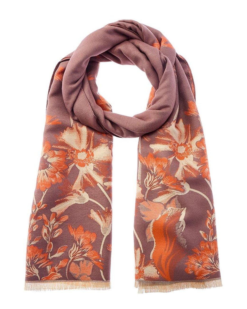 Saachi Red Reverse Wildflower Scarf
