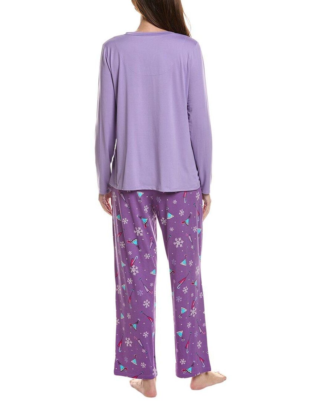 Hue Purple 2Pc Timeless Jersey Pajama Set