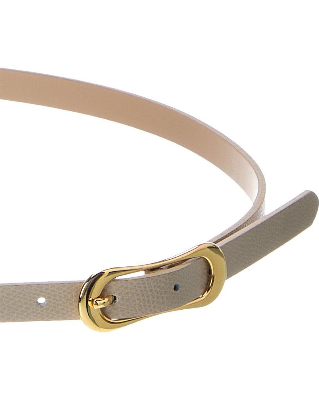 Bruno Magli White Carla Leather Belt