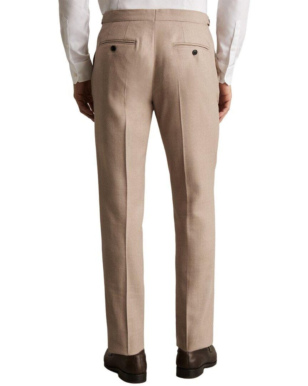Reiss Natural Venus Textured Wool-Blend Trouser for men