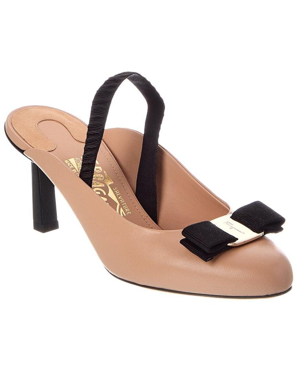 Ferragamo Pink Flavia 70 Leather Pump