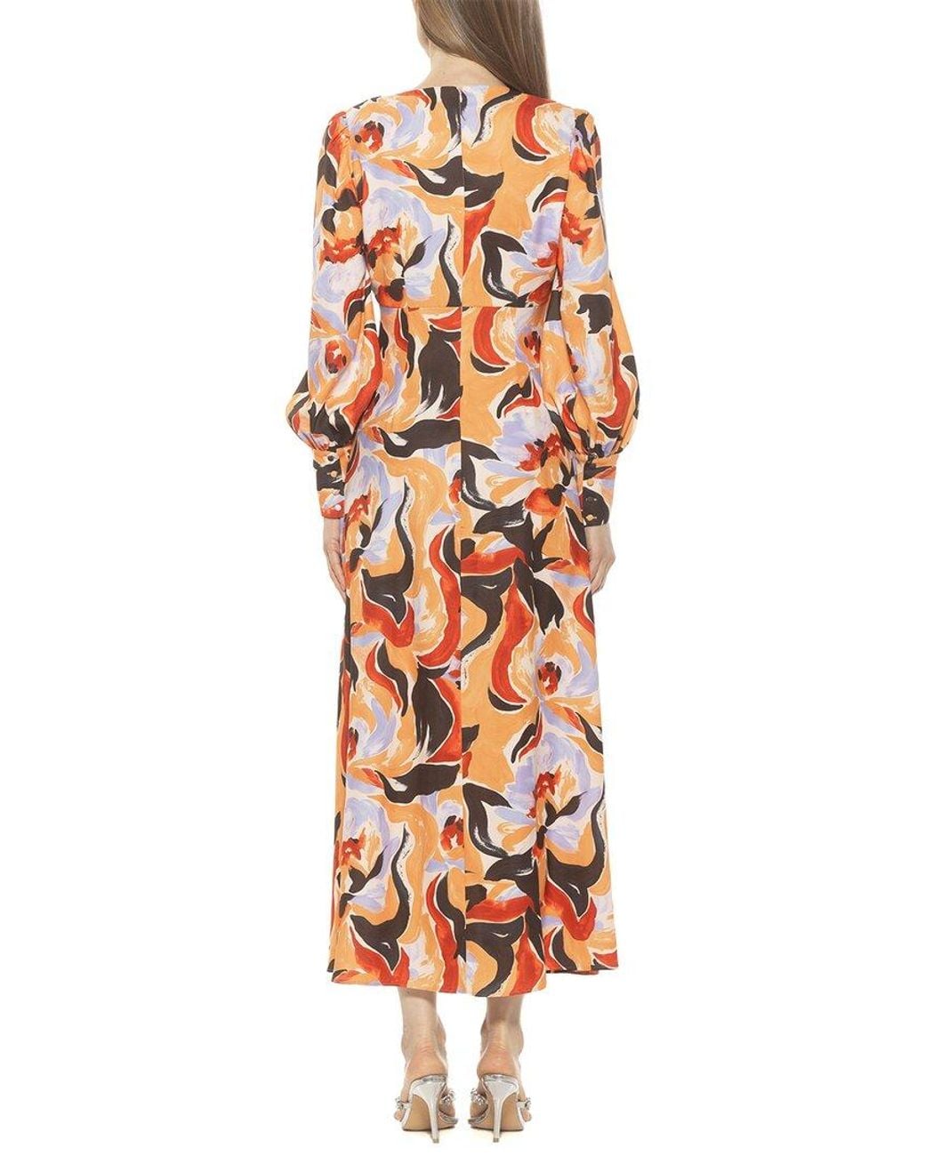 Alexia Admor Orange Yesenia Fit And Flare Dress
