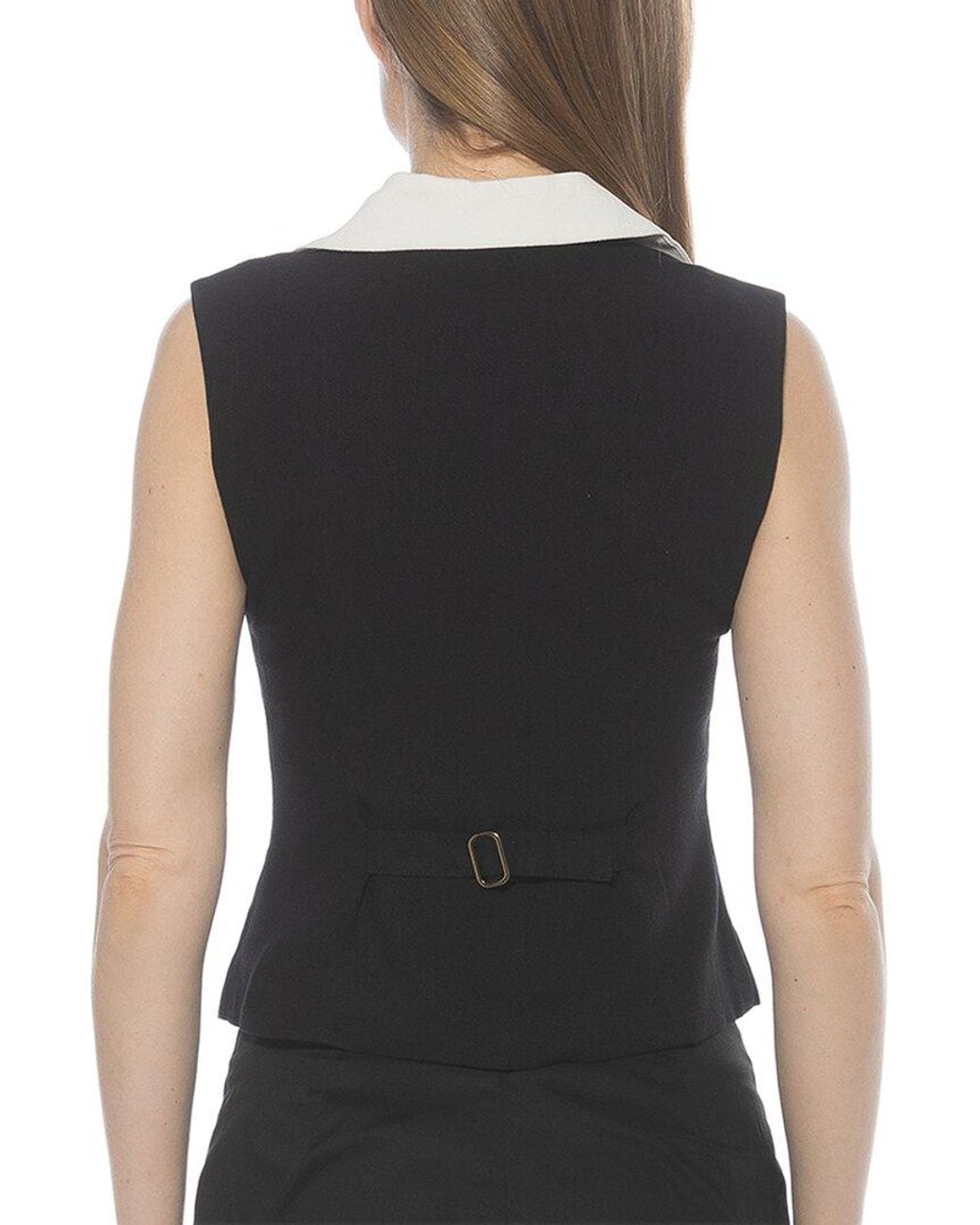 Alexia Admor Black Luisa Vest Top