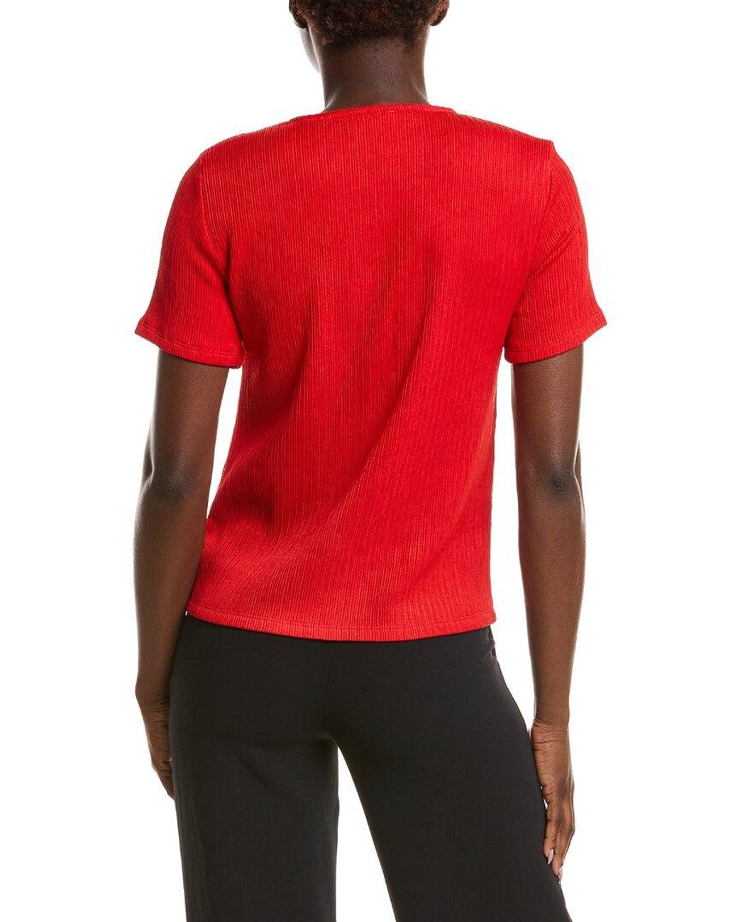 Anne Klein Red Crinkle Top