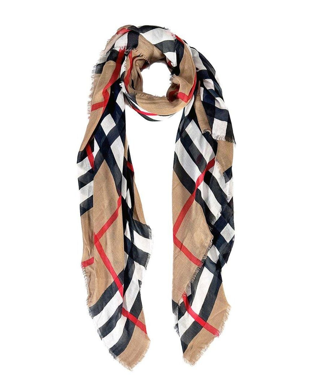 Blue Pacific Natural Classic Plaid Scarf