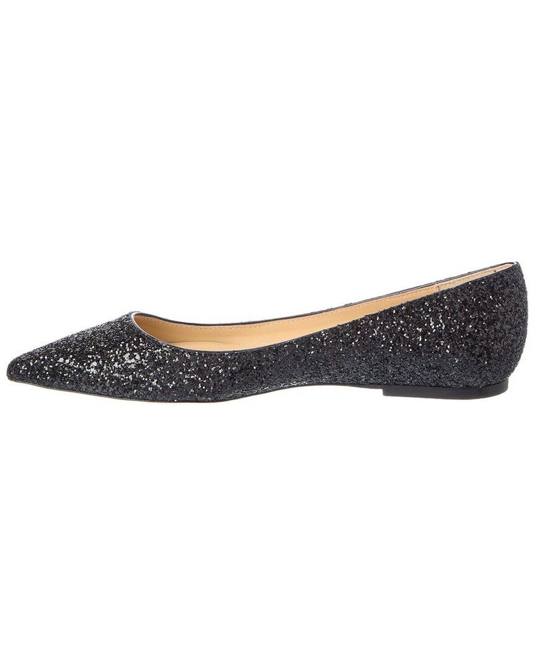 Jimmy Choo Blue Leather Flat