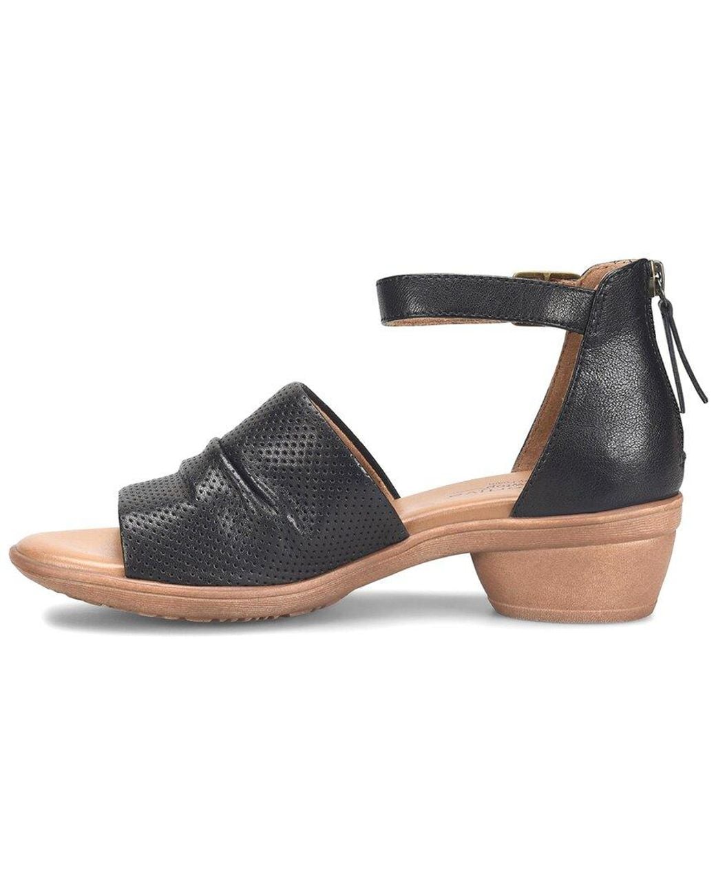 Comfortiva Black Newnan Leather Sandal