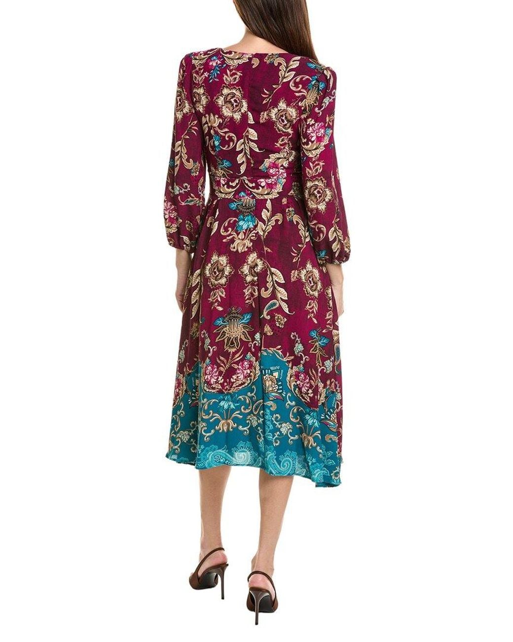 Tahari Red Midi Dress