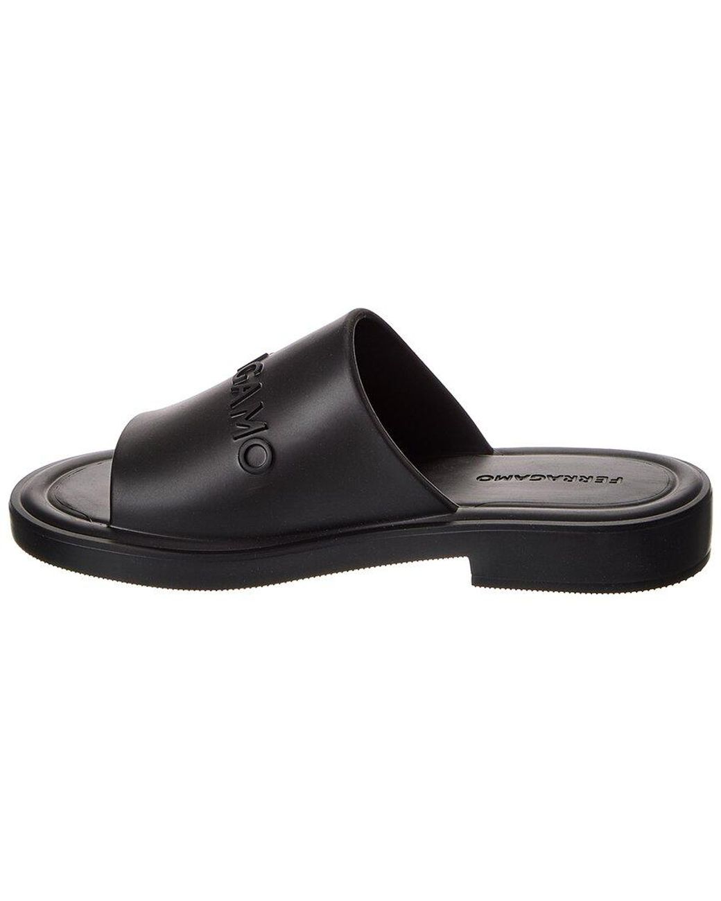 Ferragamo Black Giuneva Sandal for men
