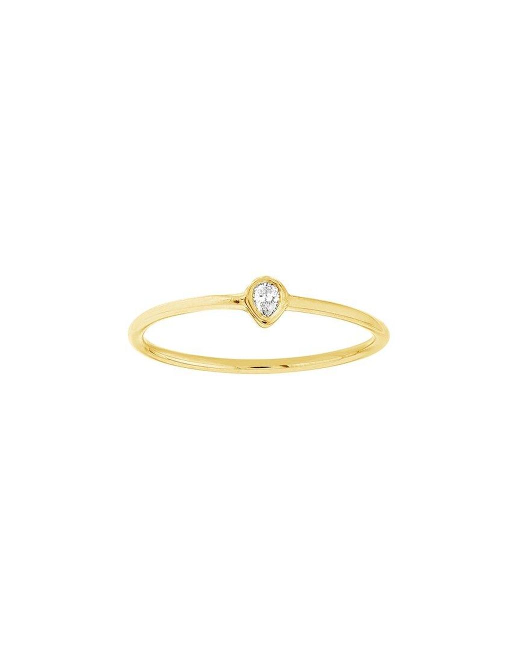 HAWLEY ST Metallic 14K 0.05 Ct. Tw. Diamond Ring