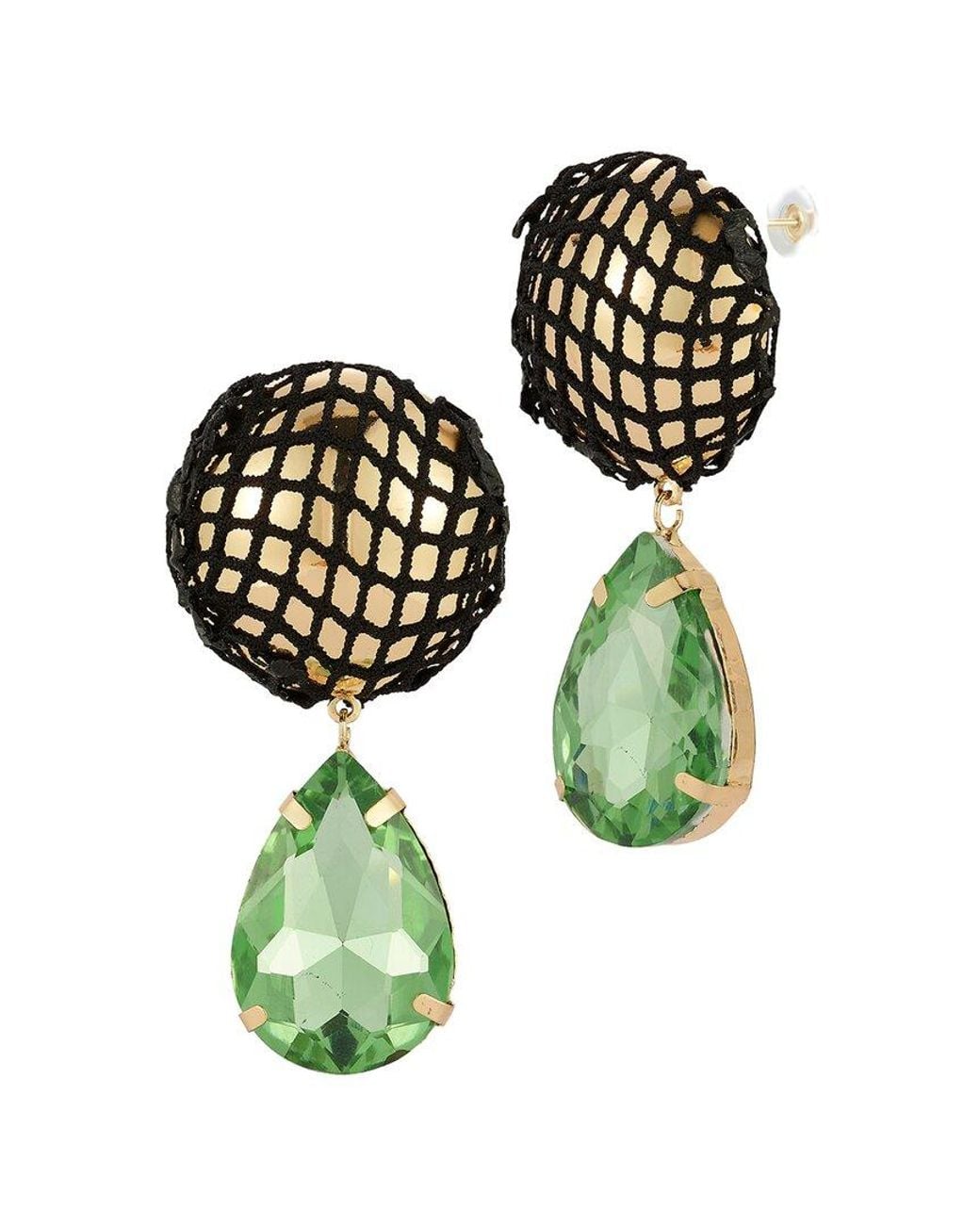 Sphera Milano Green Plated Cz Earrings