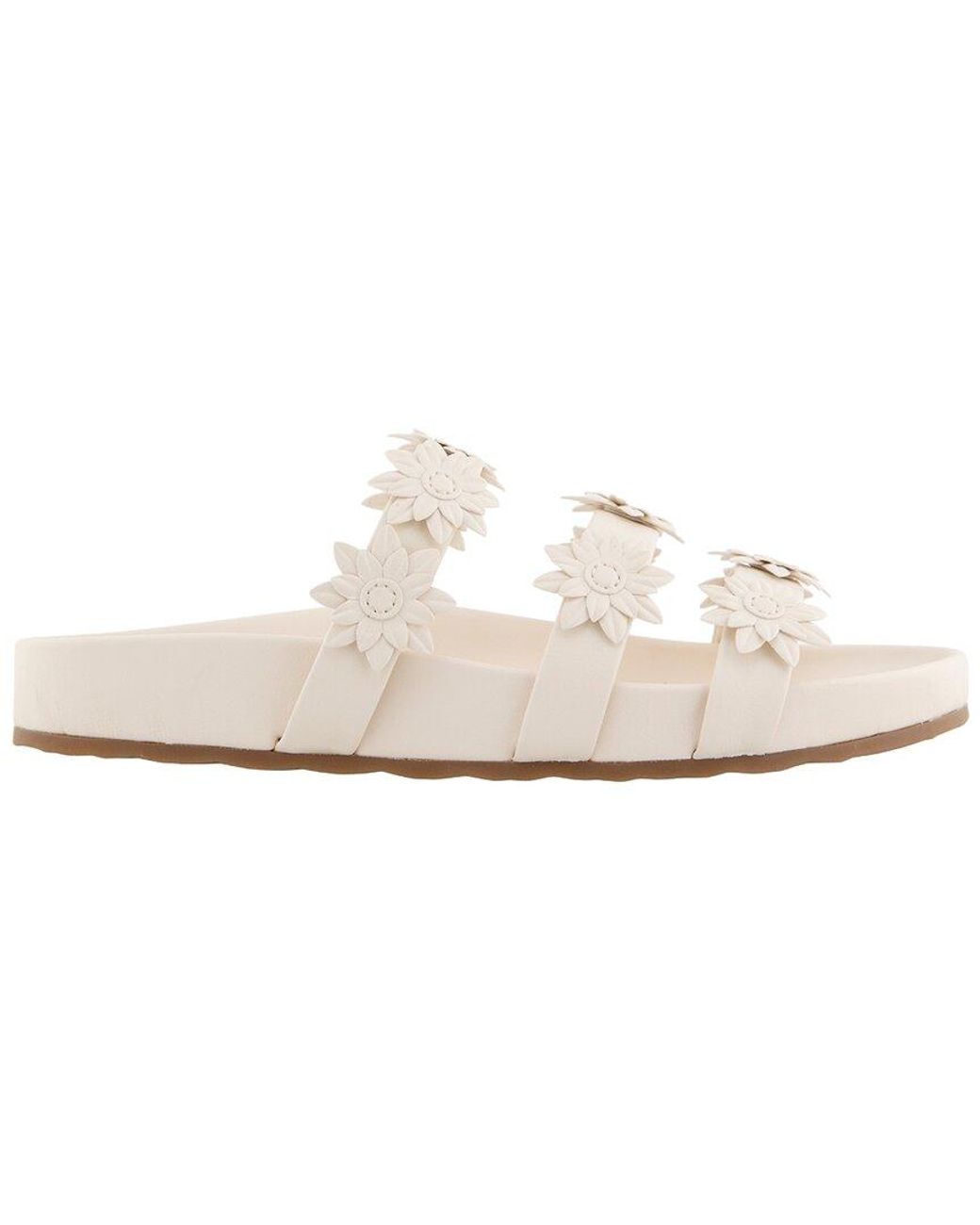 Aerosoles White Leflor Flat Sandal