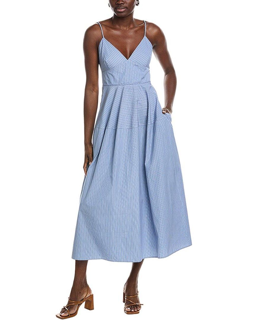 Co. Blue Basque Midi Dress