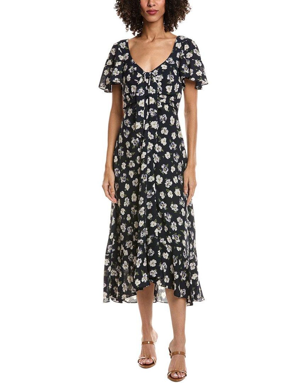 Cinq À Sept Black Isha Midi Dress