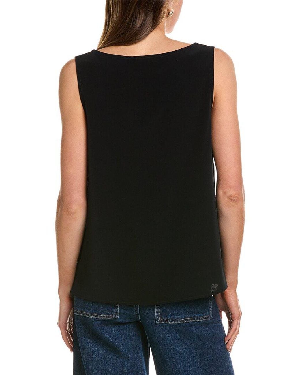 St. John Black Cady Top