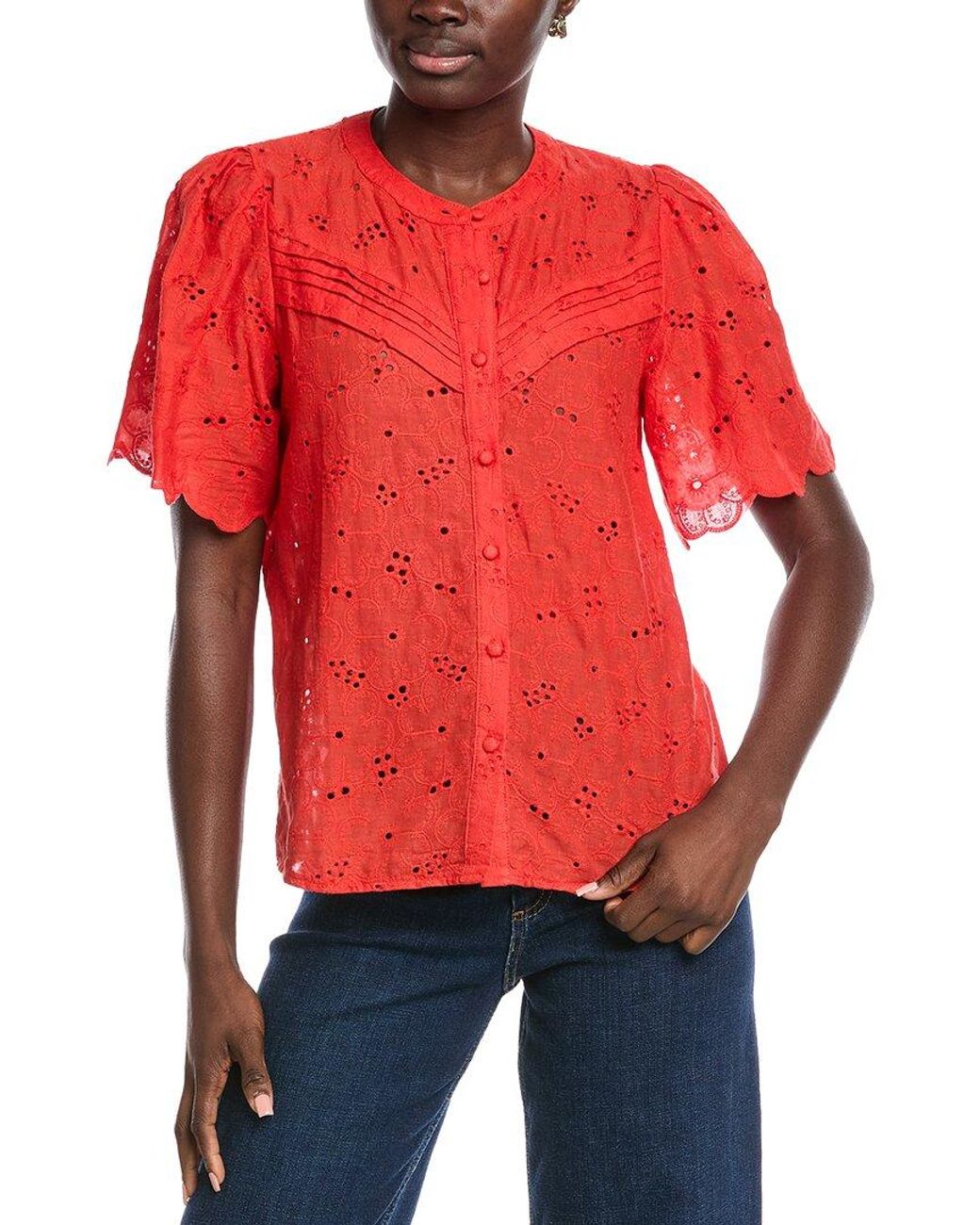 ANNA KAY Red Siloe Top