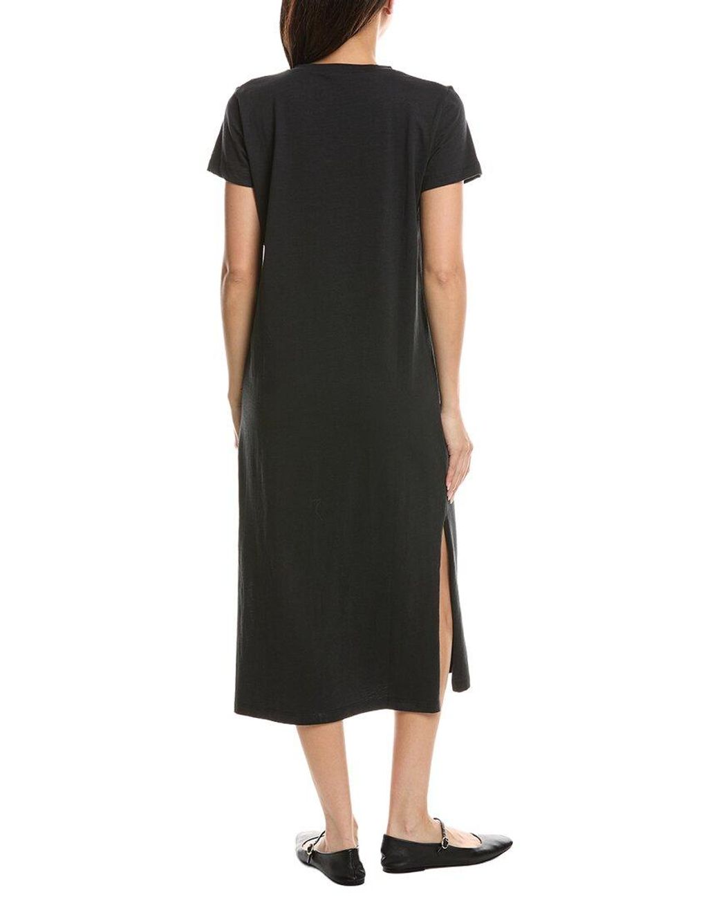 LNA Black Easy T-Shirt Dress