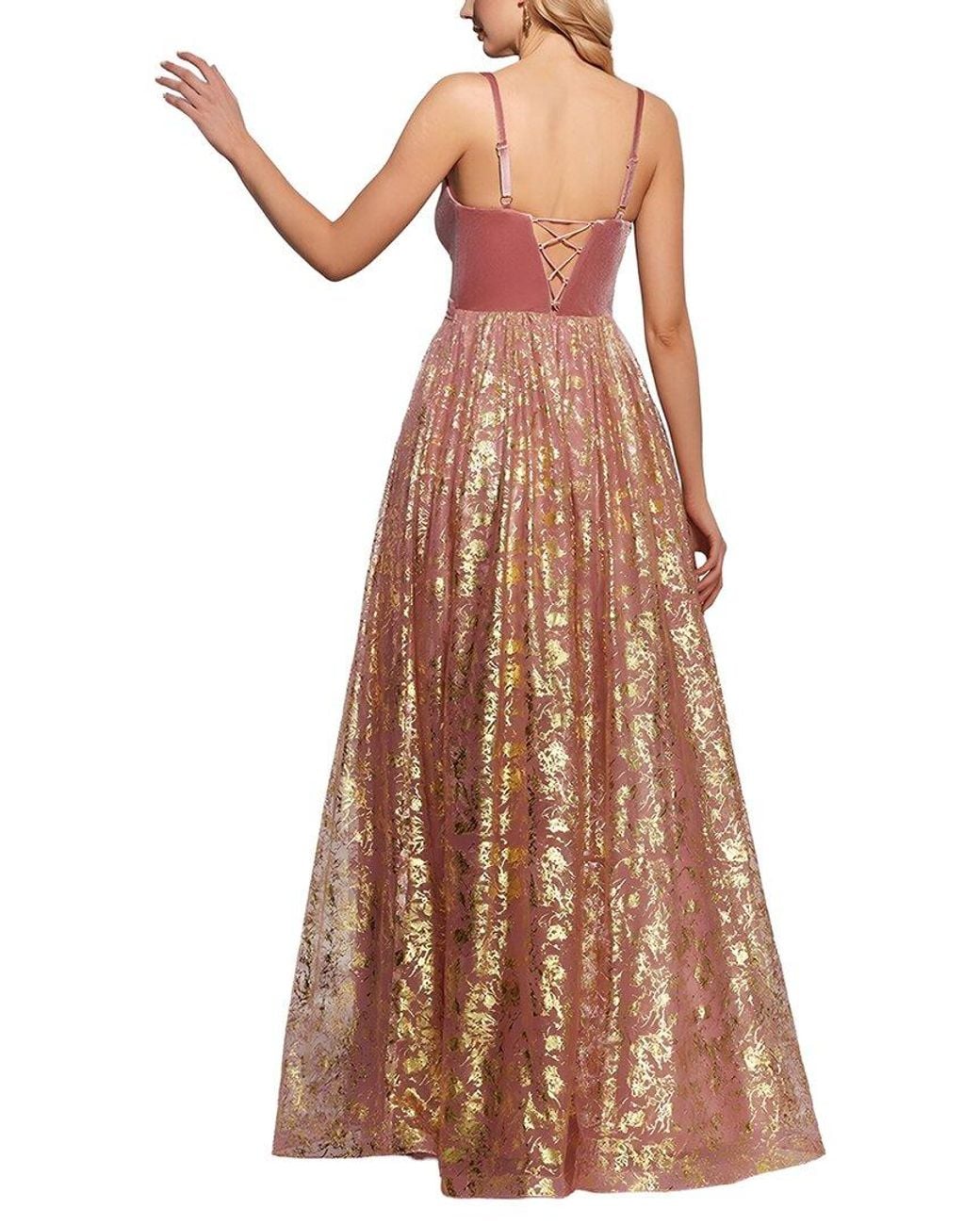 Vincent Brown Embroidered Maxi Dress