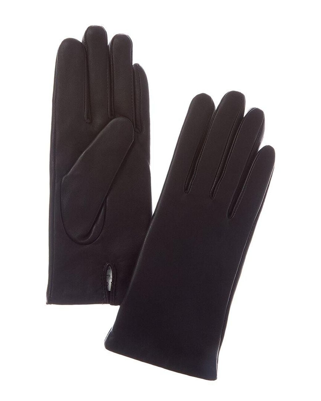 Sofiacashmere Blue Sofiacashmere Classic Cashmere-Lined Nappa Leather Gloves