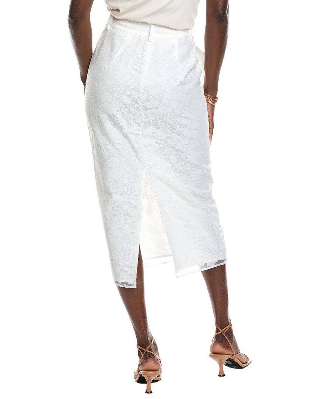 Reiss White Denva Burnout Skirt