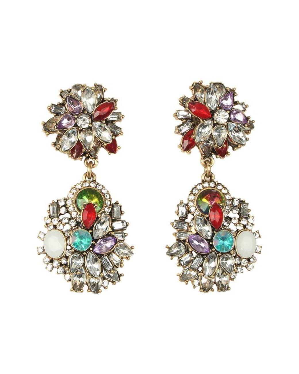 Eye Candy LA Metallic Ivy Rainbow Drop Earrings