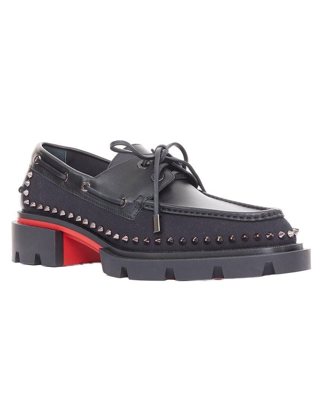 Christian Louboutin Blue Leather Our Steckel Spike Derby (Authentic Pre- Loved) for men