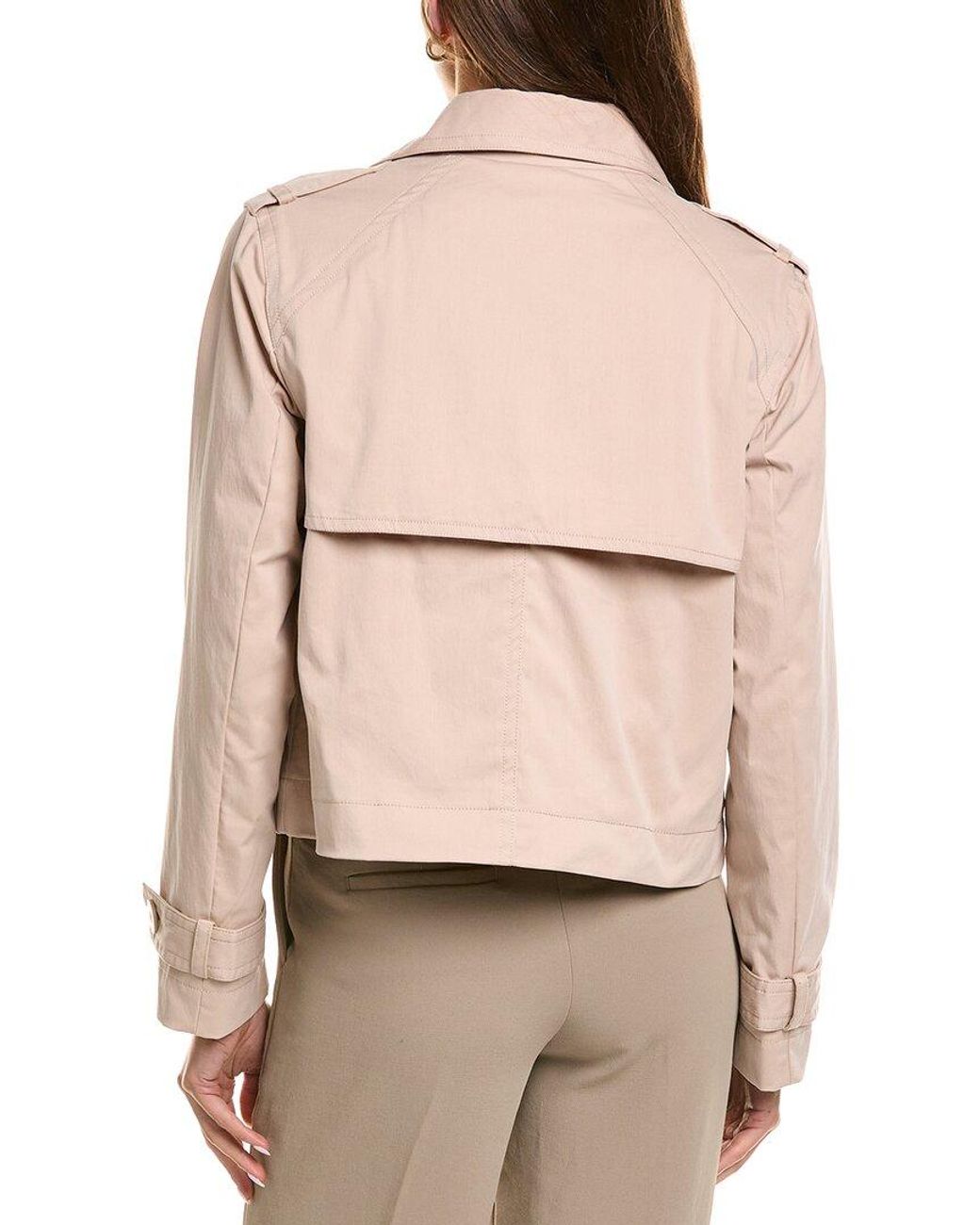 Fleurette Natural Cropped Trench Coat