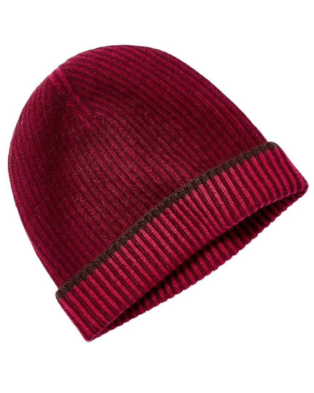 Forte Red Cashmere Plaited Cashmere Hat