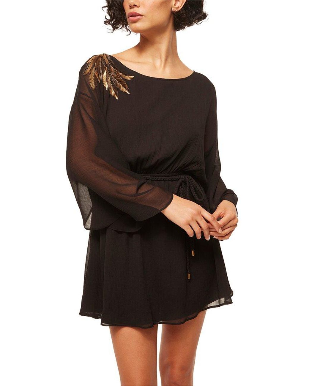 MISA Los Angles Black Katana Dress
