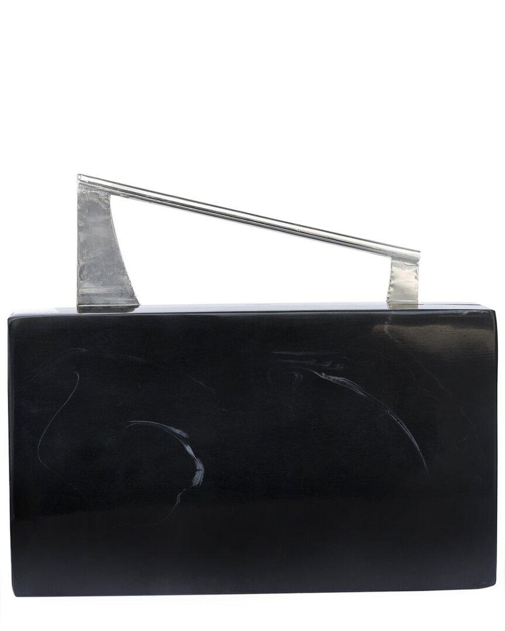 TIRAMISU Black Regalia Crystal Minaudiere Box Clutch