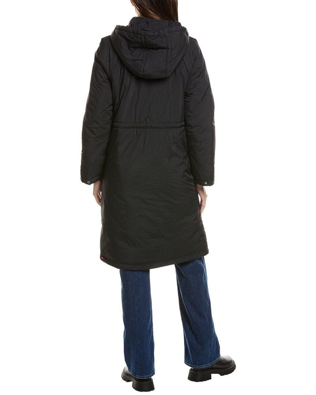Hunter Black Isabella Longline Padded Coat