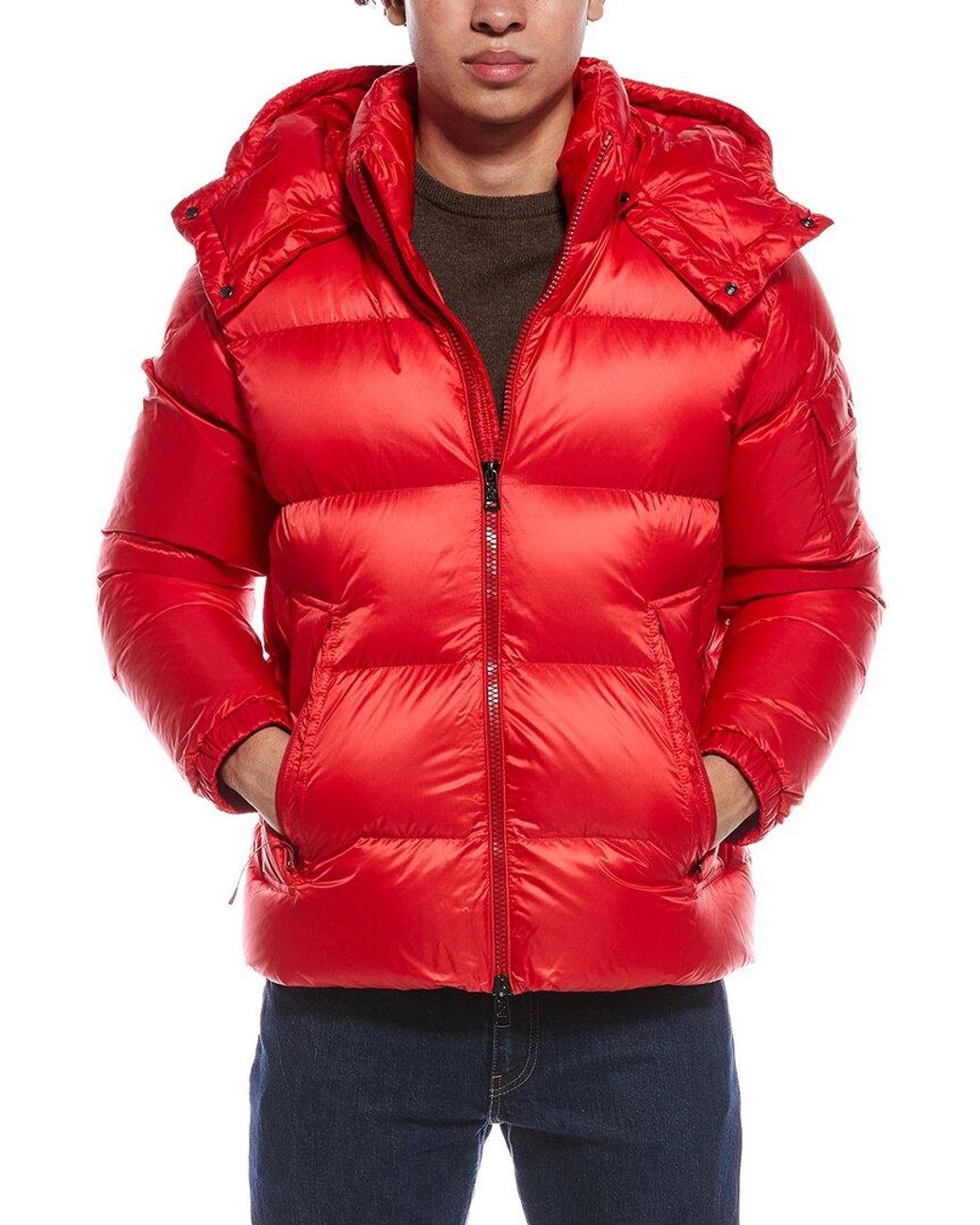 Moncler Red Down Puffer Jacket for men