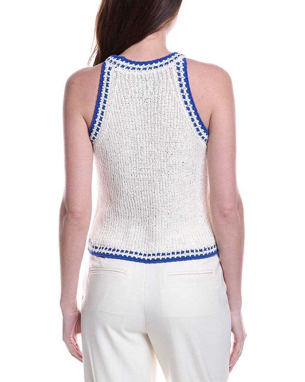 NIC+ZOE Blue Coastline Knit Tank