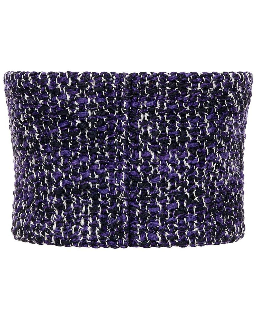 Prada Blue 2018 Wool Tweed Tube Top, Size It (Authentic Pre-Loved)